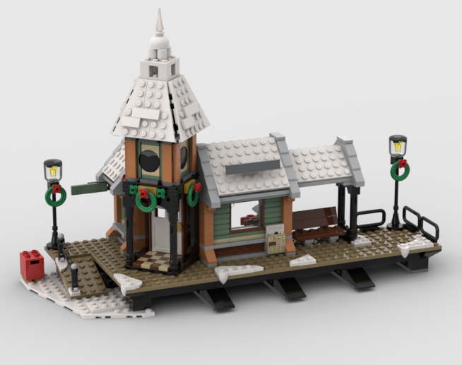 10259 Winter Village Train Station mods