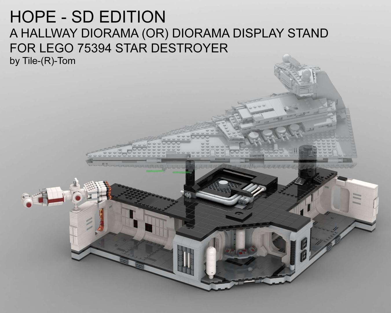 Hope - Destroyer Edition for 75394 - Tantive IV Hallway Diorama Display Stand