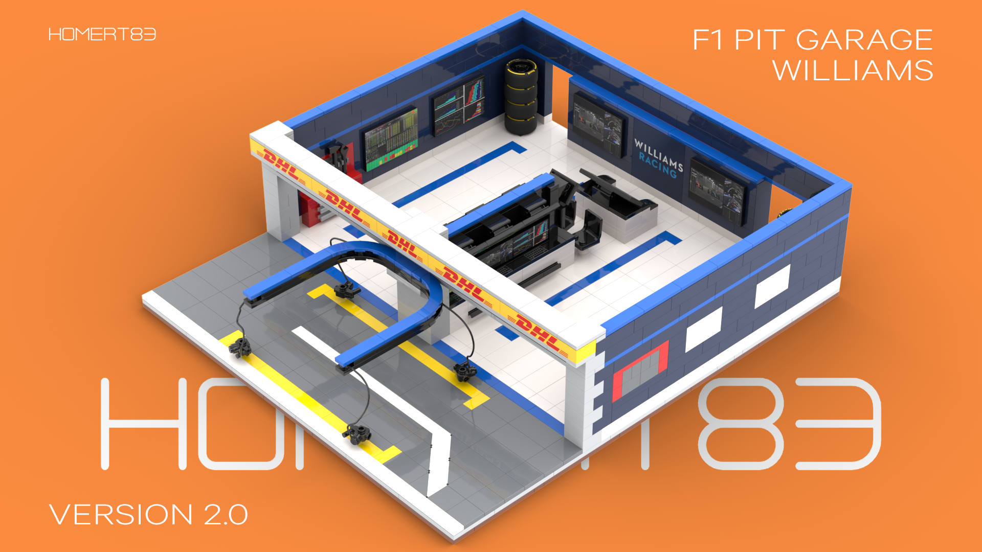 F1 Williams Formula One Pit Garage 2025v2 (MOC-219067) - LEGO MOC | MOC ...