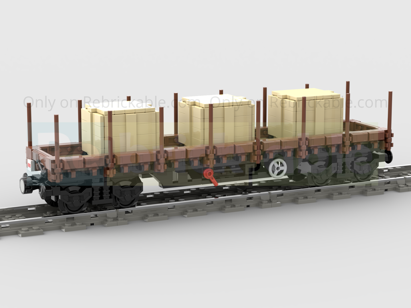 Generic Flat Wagon with Goods (MOC-219158) - LEGO MOC | MOC Tracker