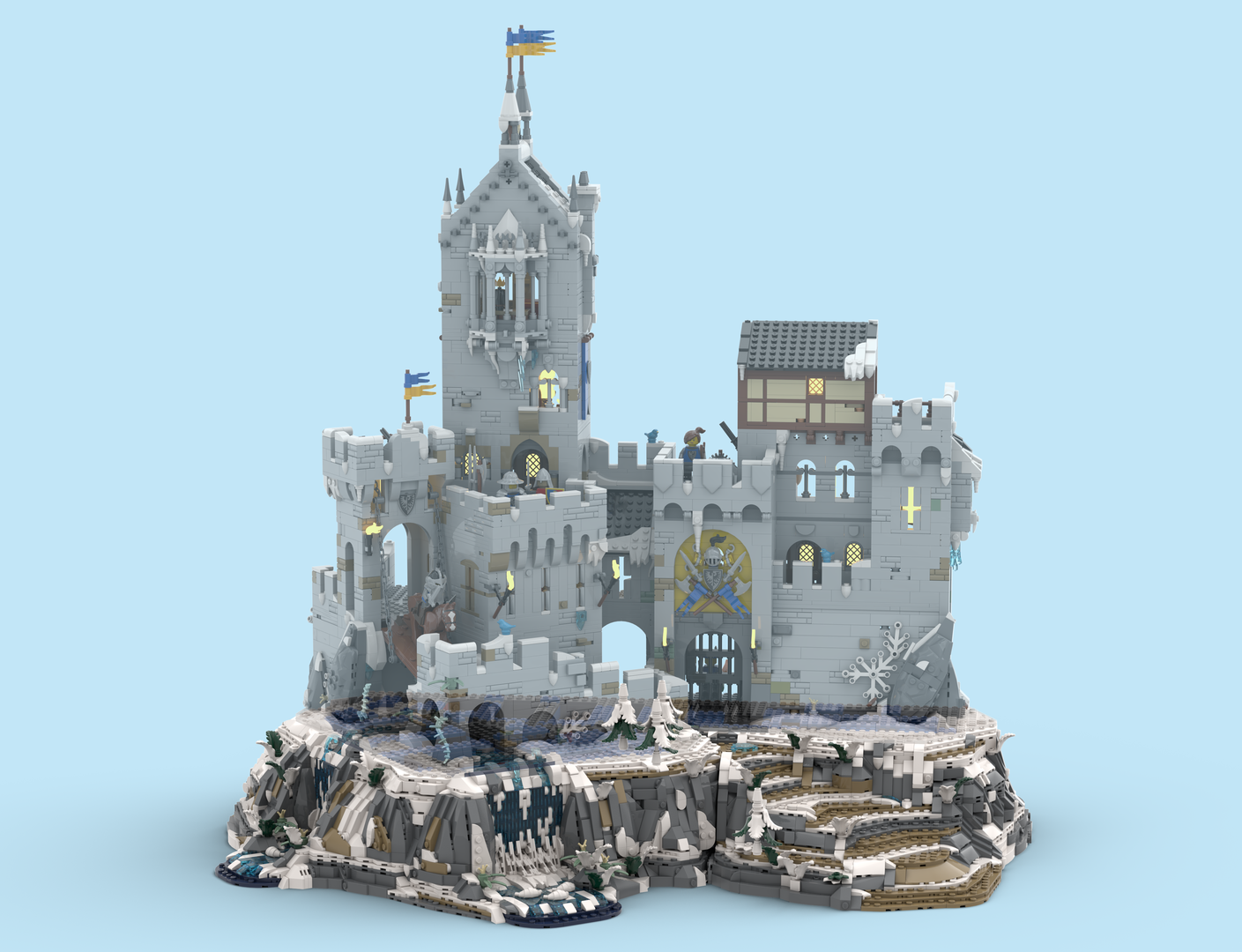 MOUNTAIN FORTRESS by Sleepless Night (BASE UPGRADE) OPEN CASTLE DESIGN