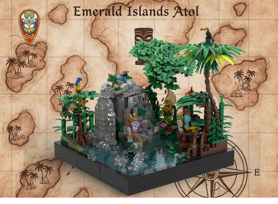🌴 JUNGLE TREASURE CAVE - Alligator Guardian MOC with Hidden Conquistador &amp; Waterfall