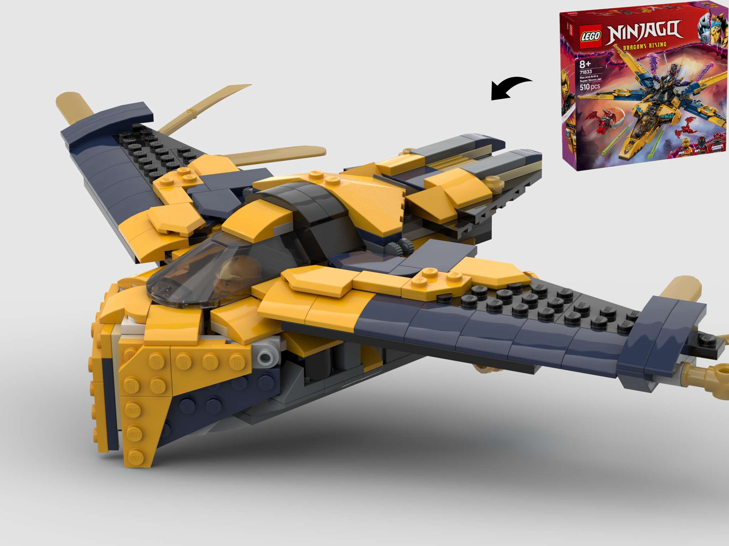 Guardians Of The Galaxy Milano Spaceship - Alternate Build Of 71833 Super Storm Jet
