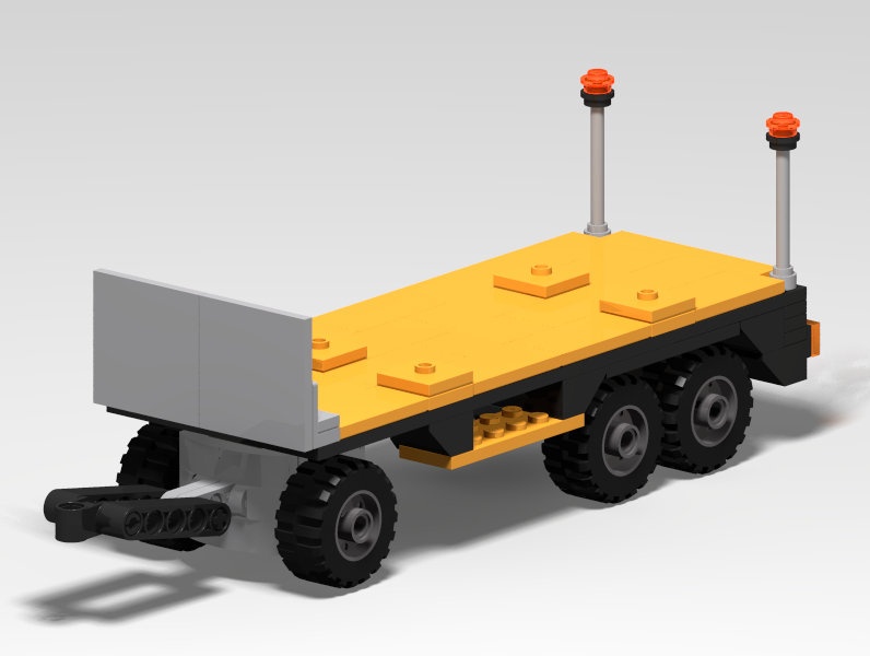 60409 Yellow Mobile Construction Crane Trailer