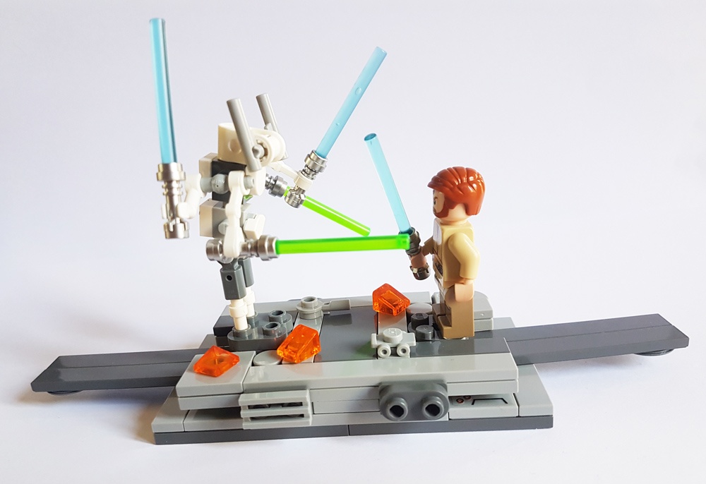 General Grievous And Battle Stand: minifigure scale