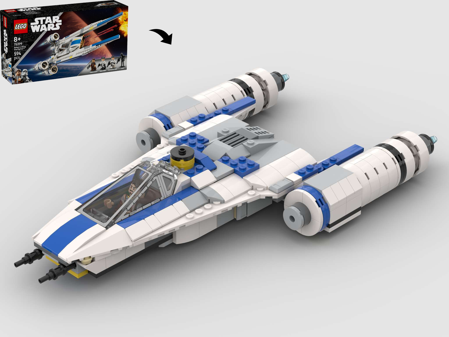 Captain Rex's 501st Y Wing Starfighter - Alternate Build Of 75399 Rebel U Wing alternate build
