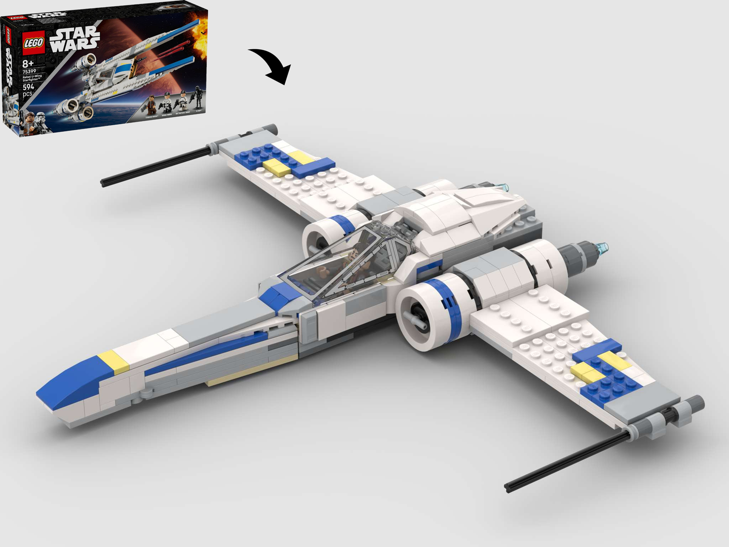 Rebel Z-95 Headhunter Starfighter - Alternate Build of 75399 Rebel U Wing alternate build