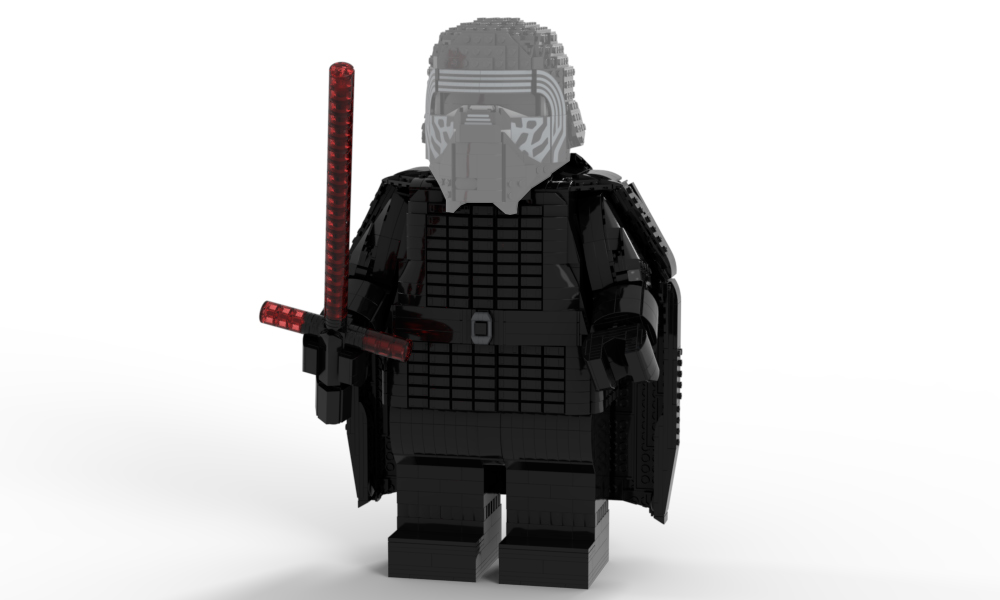 Kylo  Ren megafigure (fits official Lego helmet)