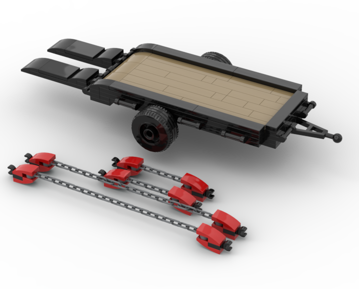 Trailer With Tie-Downs