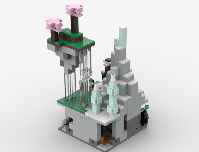 MC Micro world snowy peaks and cherry island