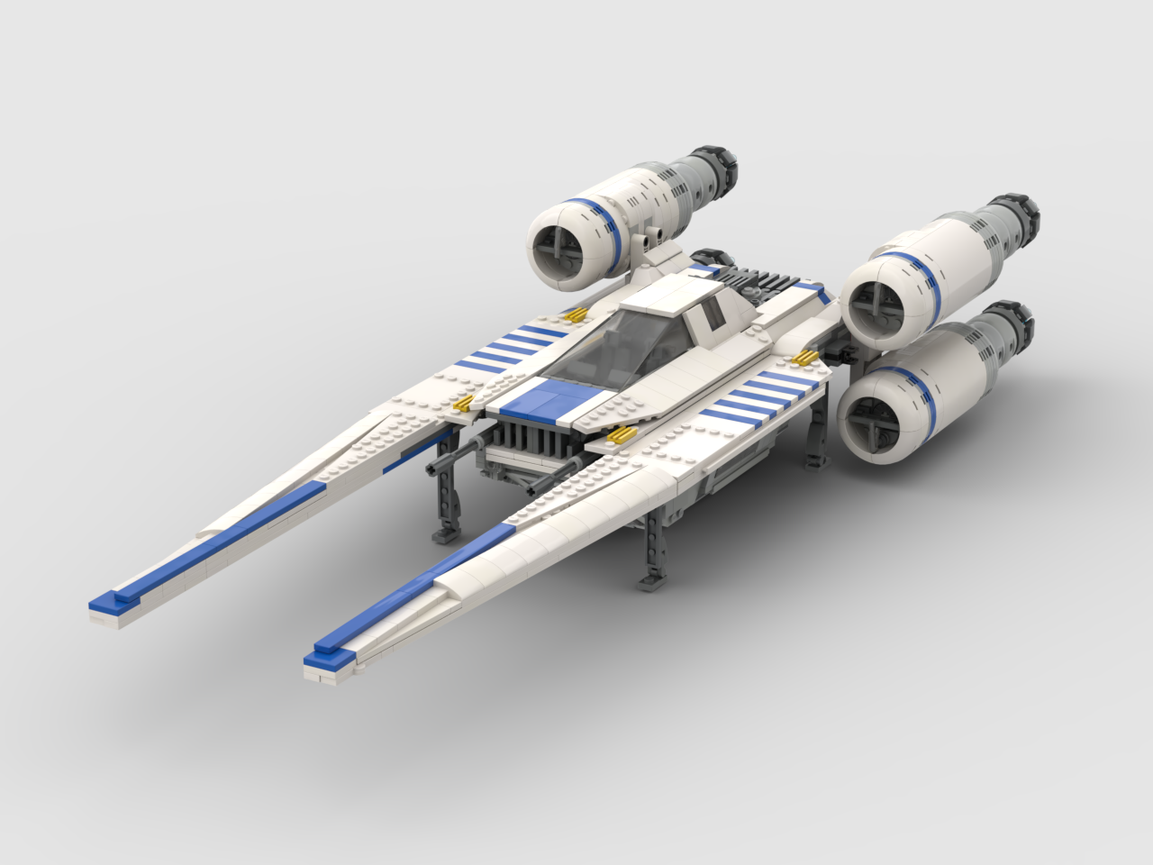 U WING MINIFIG SCALE MOC 75155