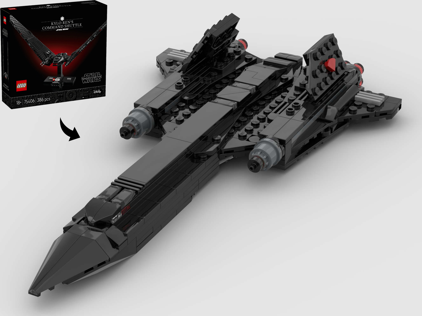 Lockheed SR-71 Blackbird - Alternate Build of 75406 Kylo's Command Shuttle alternate build