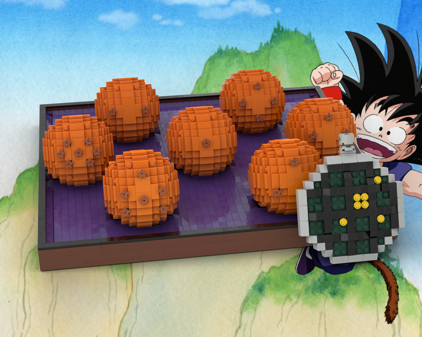 Dragon Balls Display with Dragon Radar