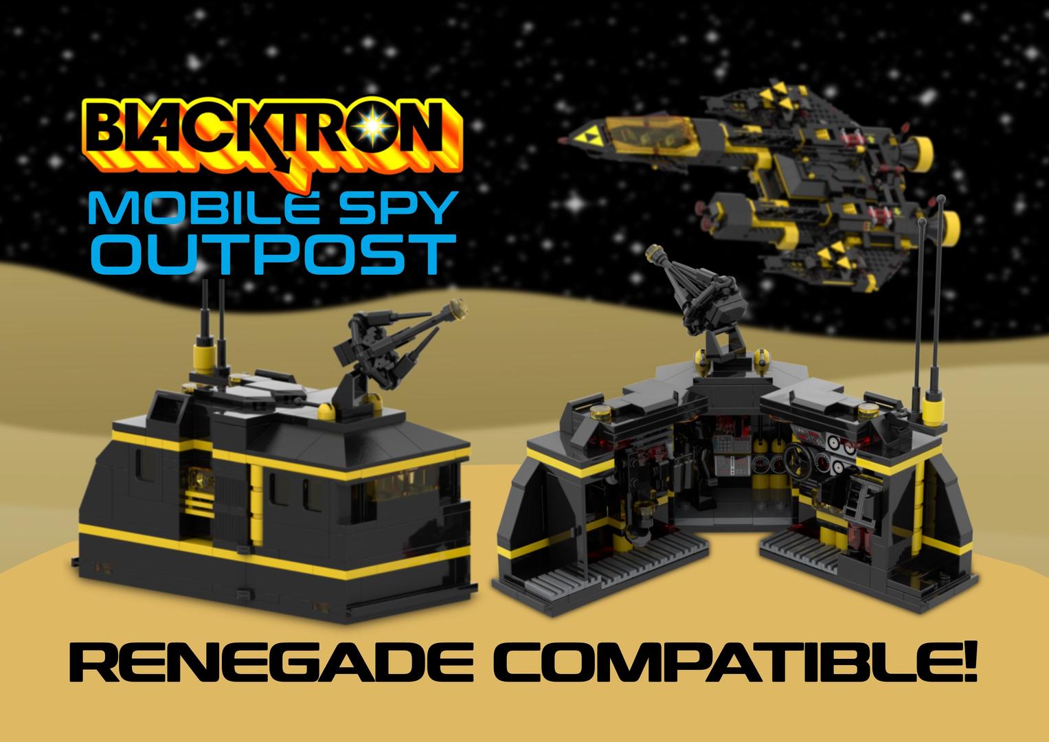 Blacktron Mobile Spy Outpost - 10355 Renegade Compatible!
