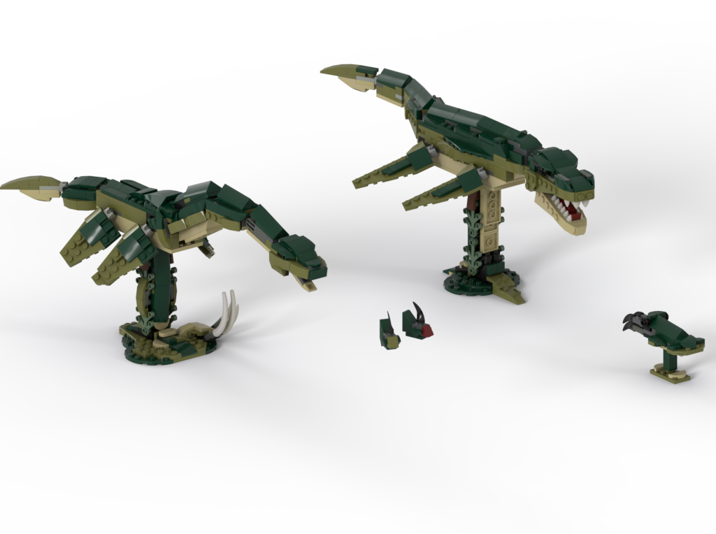 Mosasaurus and plesiosaurus from 31151