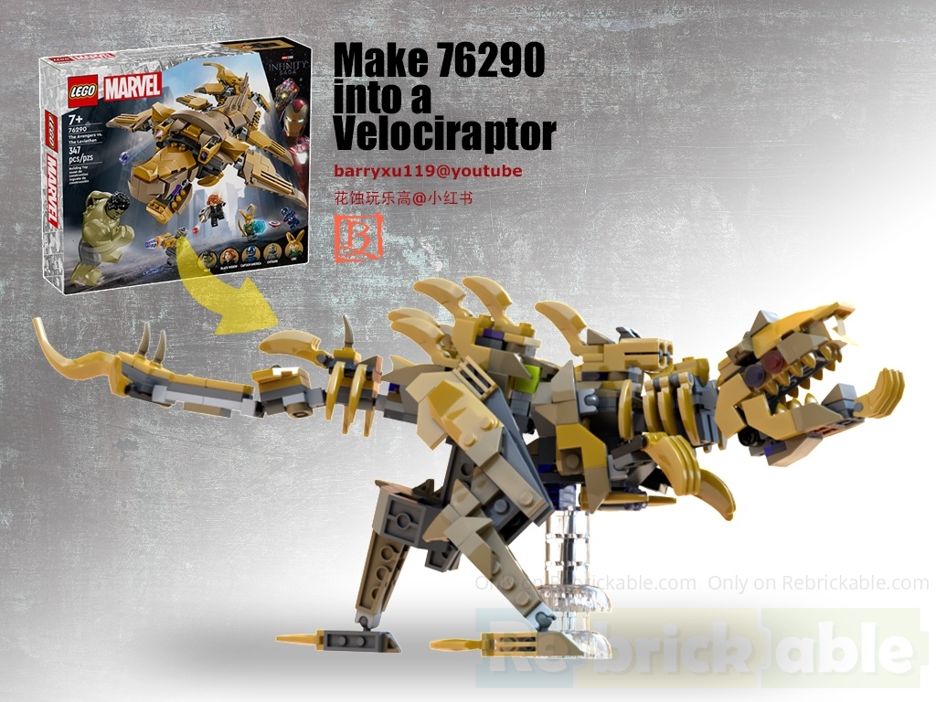 Make 76290 a Horizon style Velociraptor