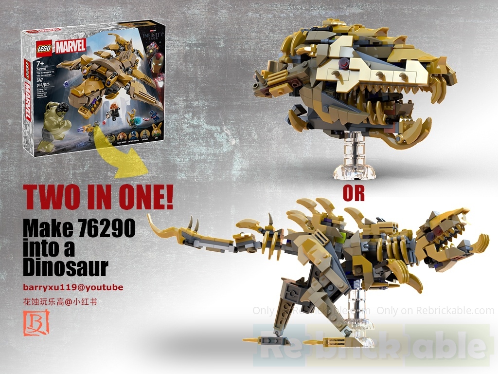 Make 76290 into Dinosaurs Two in one!