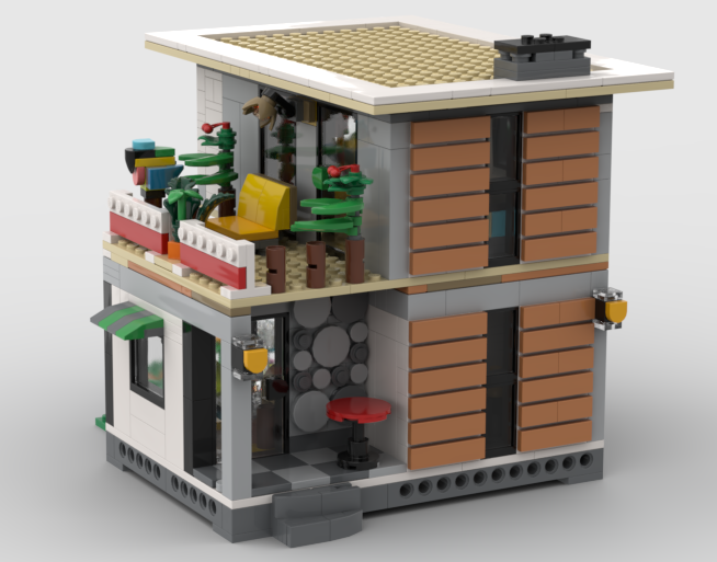 Modern House with Garden, Alternate Build of Lego 31153 alternate build
