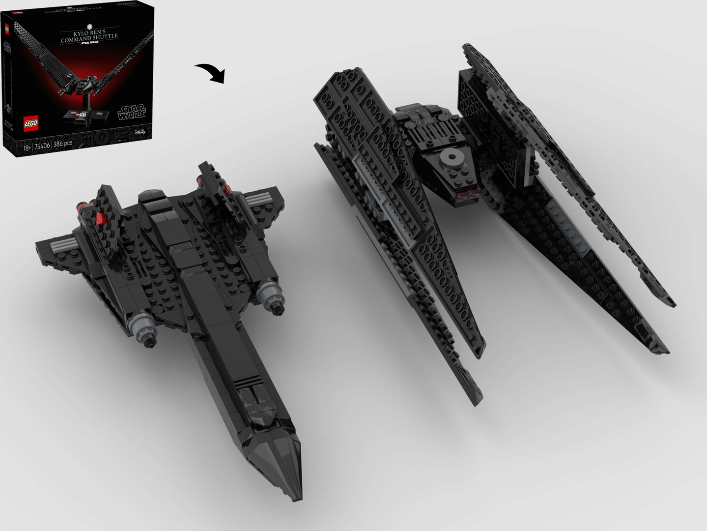 2-in-1 Alternate Builds Bundle - Alternate Build of 75406 Kylo's Command Shuttle alternate build