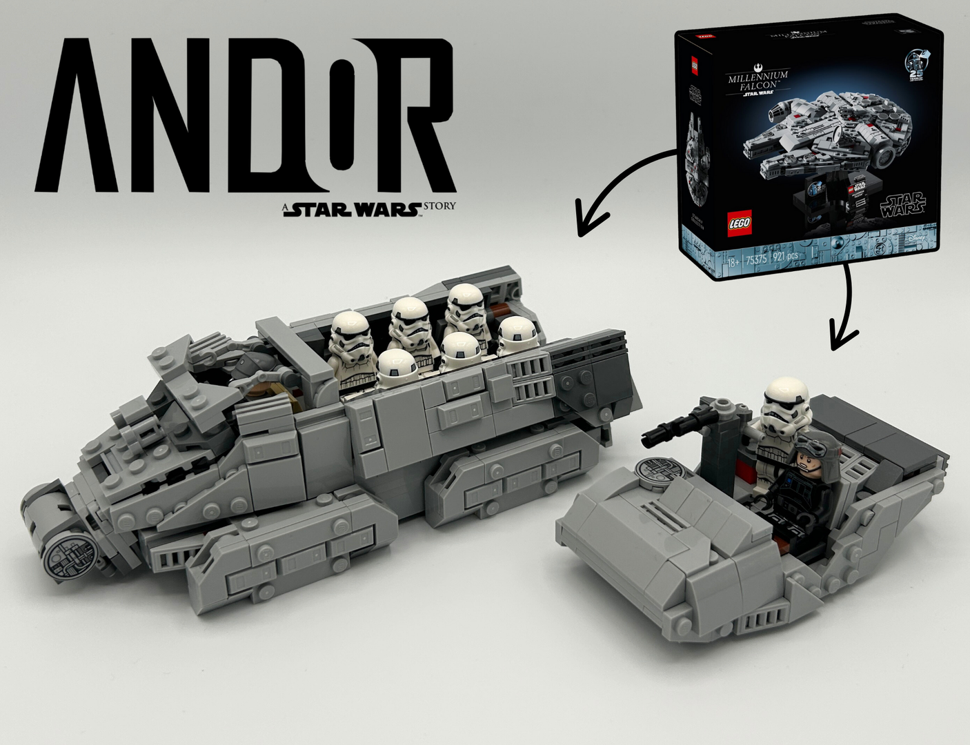 Imperial Troop Transport &amp; Armored Speeder from ANDOR (75375 Alternate Models)