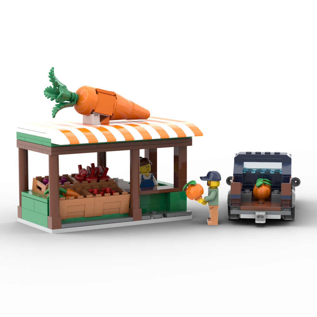 Fruit &amp; Vegetable Stand with Pickup Truck