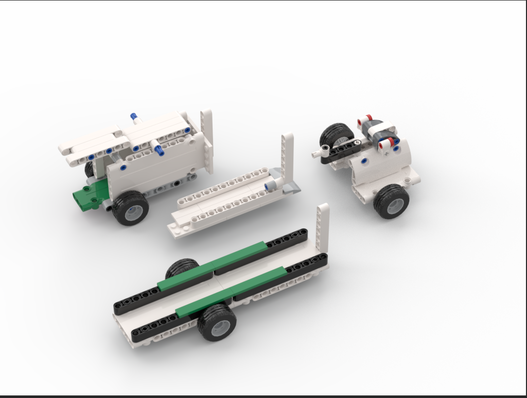 42167 lego vehicle transporter and  garbage truck.