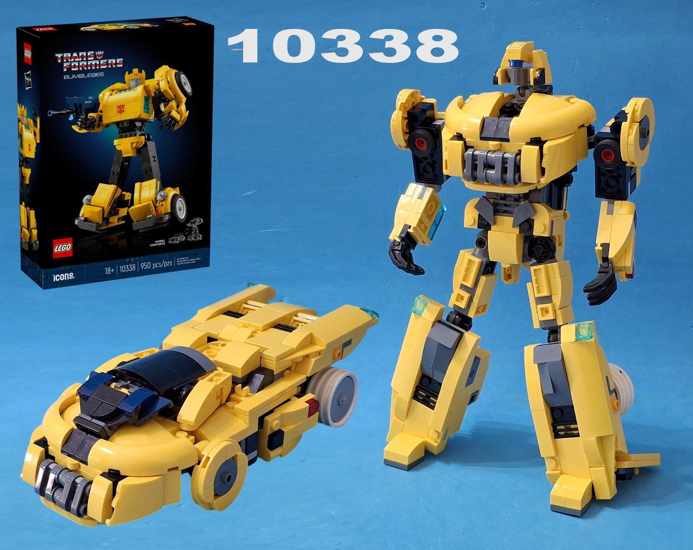 Transformers: One Bumblebee / Badassatron/ B-127 made using LEGO set 10338: Bumblebee alternate build