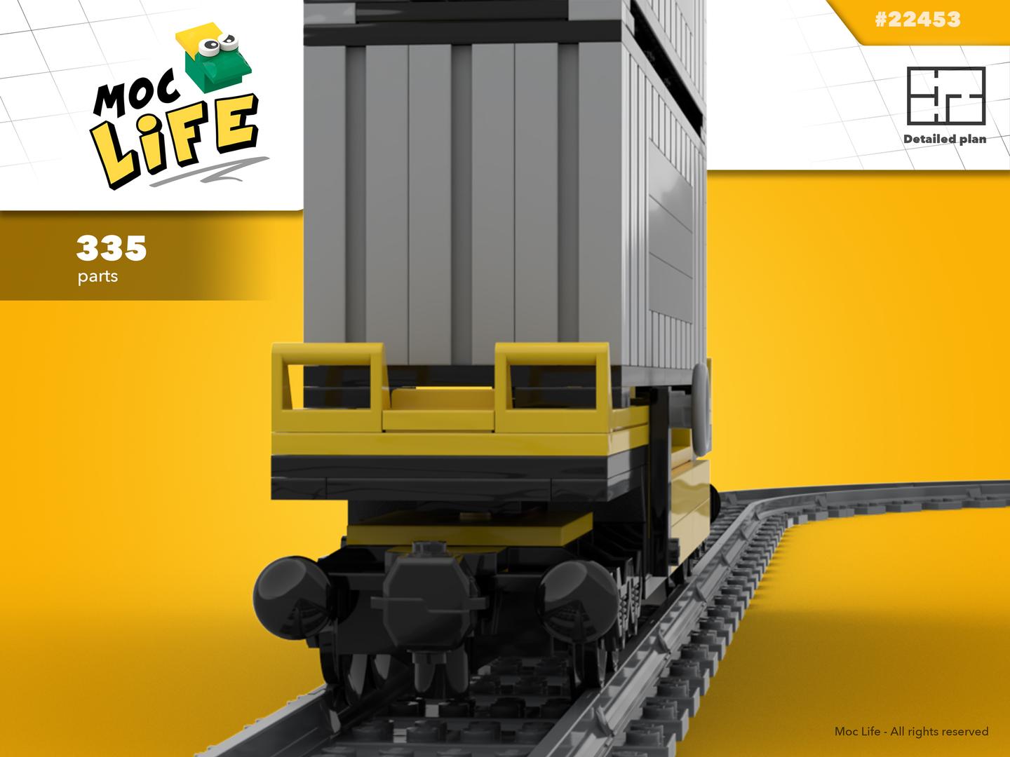 Wagon train with containers