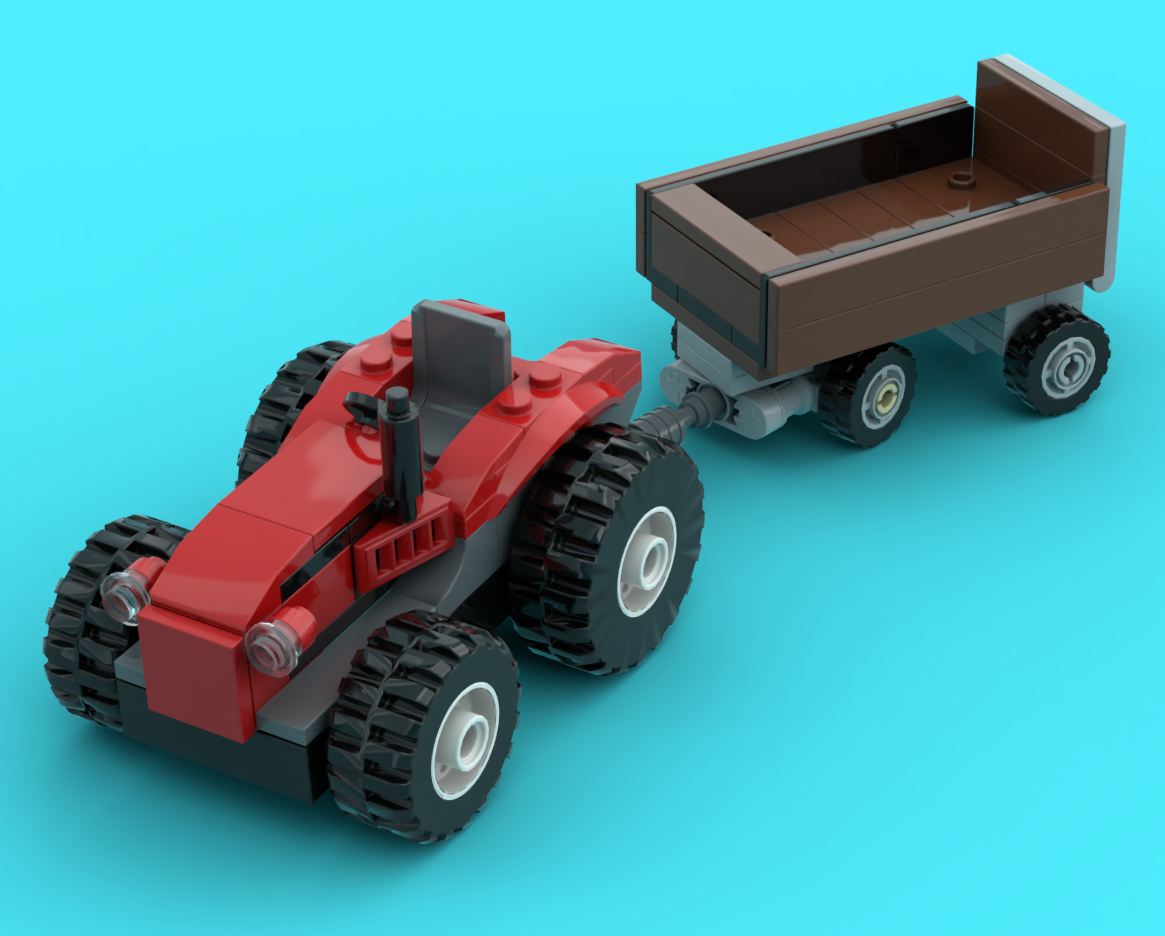 Modified 60461 Farm Tractor with Trailer