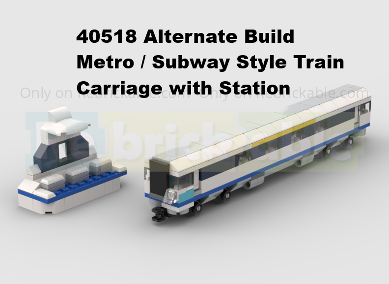 40518 Alt Build - Metro / Subway Style Train With Station alternate build