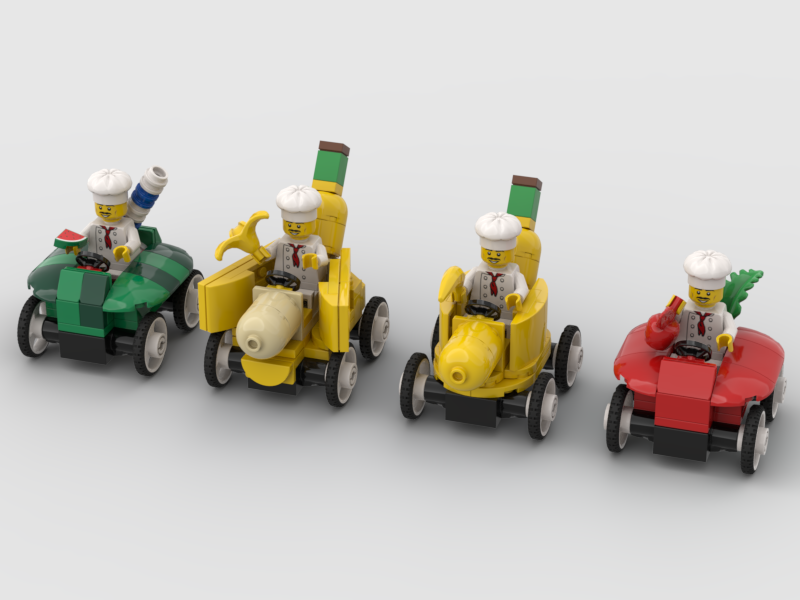 Fruits Soap Box Race Cars