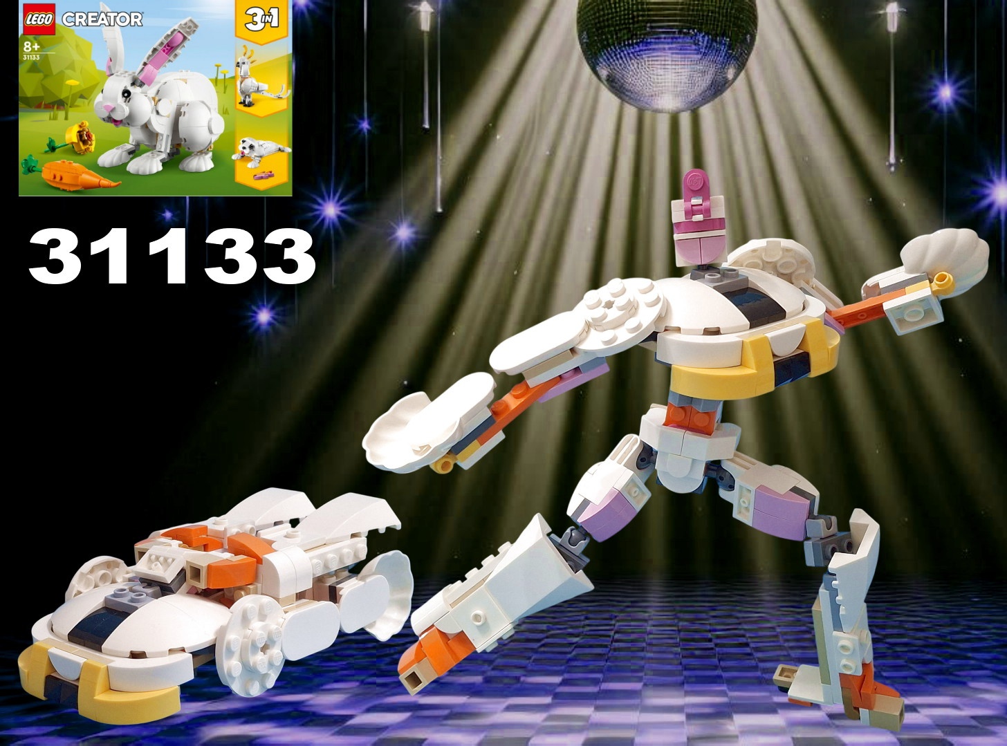 Transformer Jazz (Cybertronian car) using LEGO Creator 31133: White ...