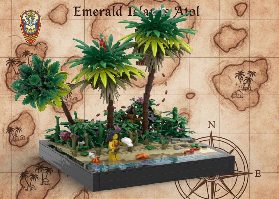 🐚 SHELL GATHERER - Island Woman's Daily Life | Dense Jungle Scene, Beach Foraging, Exotic Wildlife, Coconuts &amp; Shells, Rich Vegetation, Modular Island Extension