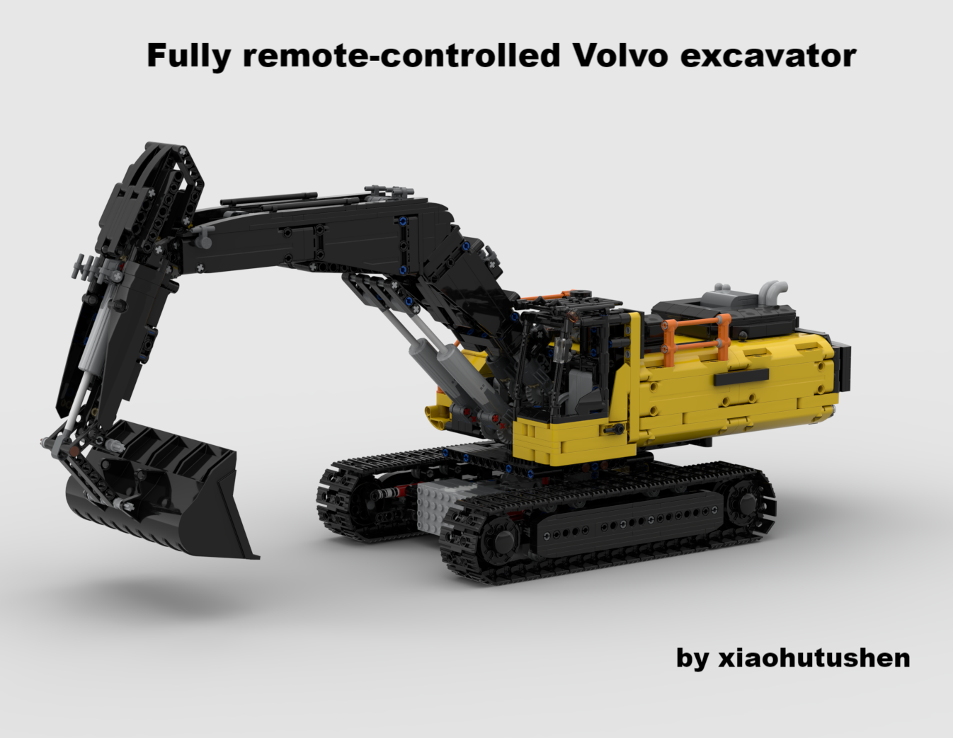 Fully remote-controlled Volvo excavator