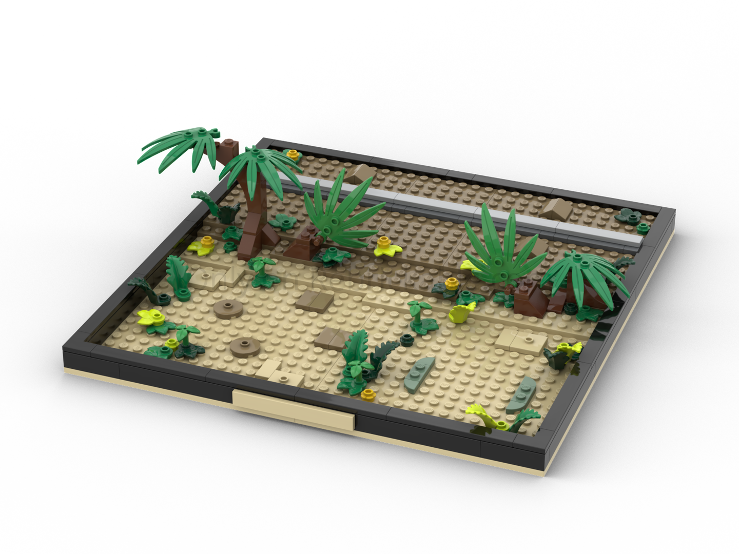 Display Base for Jurassic Diorama - Triceratops Encounter (for Set 76959)