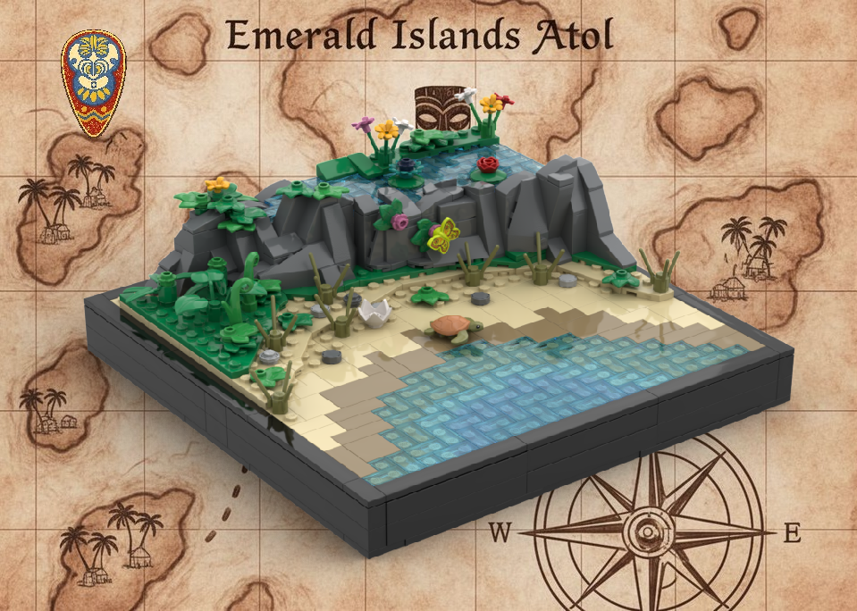 🌺 FLOWER LAKE OASIS - Tropical Freshwater Paradise | Volcanic Rock Pool, Exotic Flowers, Beach Connection, Modular Island Extension