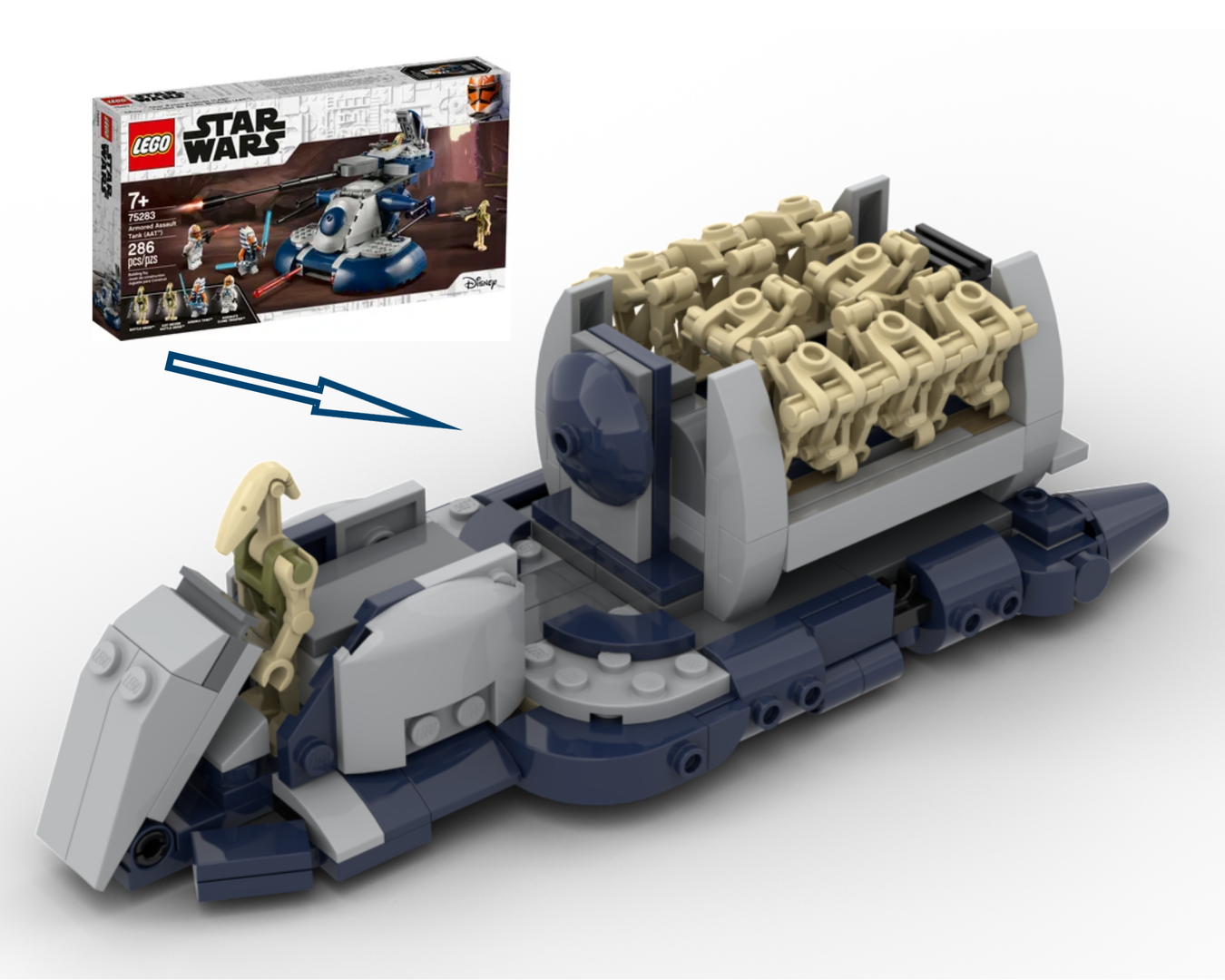 "Droide Platoon Attack Craft" (Separatist) 75283 alternative build (MOC)