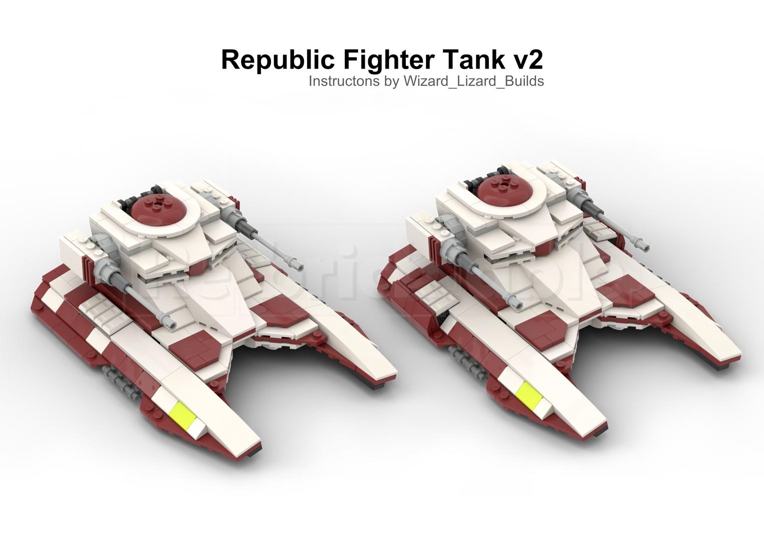 Republic Fighter Tank Moc Build 75342 set