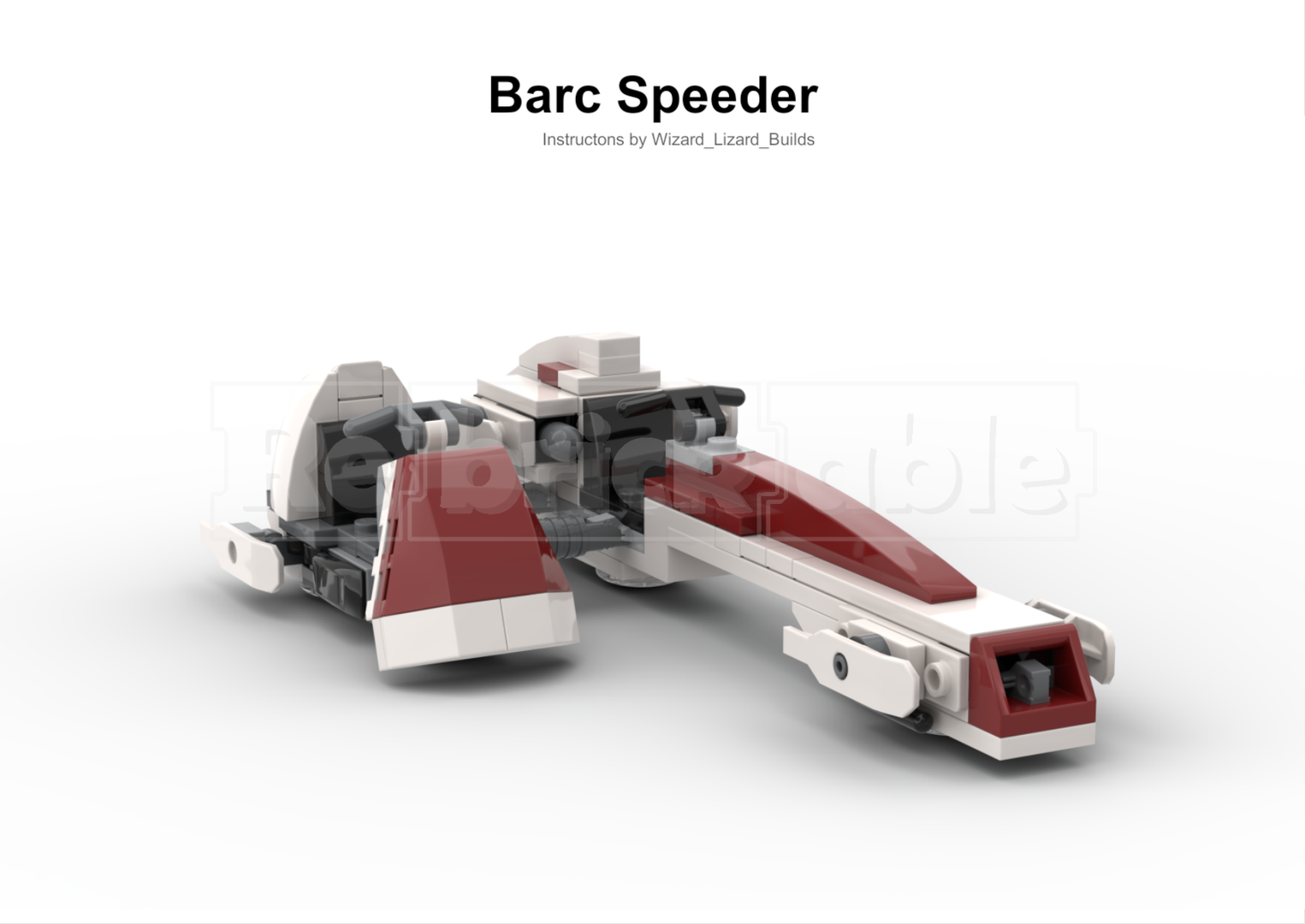 Barc Speeder with Sidecar Moc Build 75378 Barc Speeder Escape