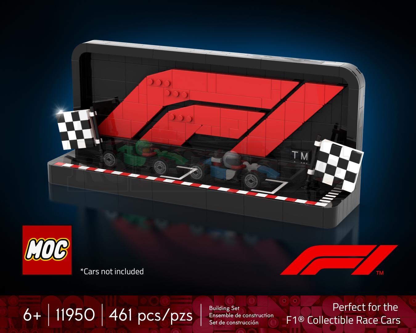 Brick-Built F1® Logo (Perfect for the F1® Collectible Race Cars)