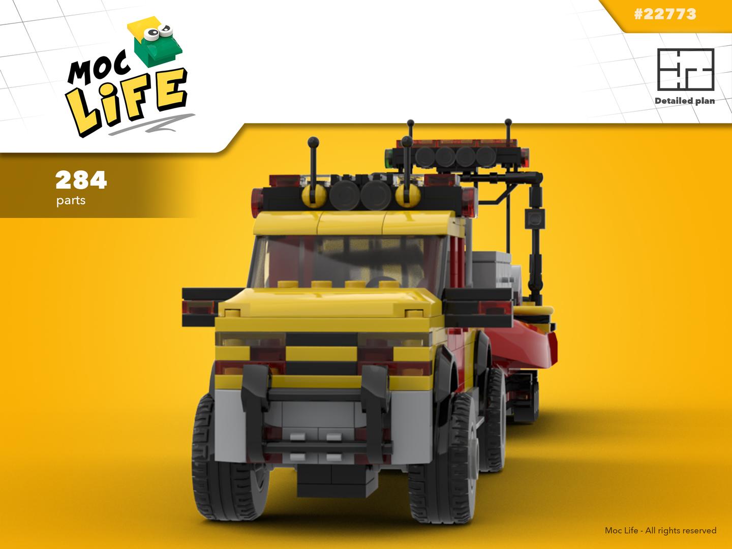 Chevrolet Silverado 3500 quad cab long bed with lifeguard boat