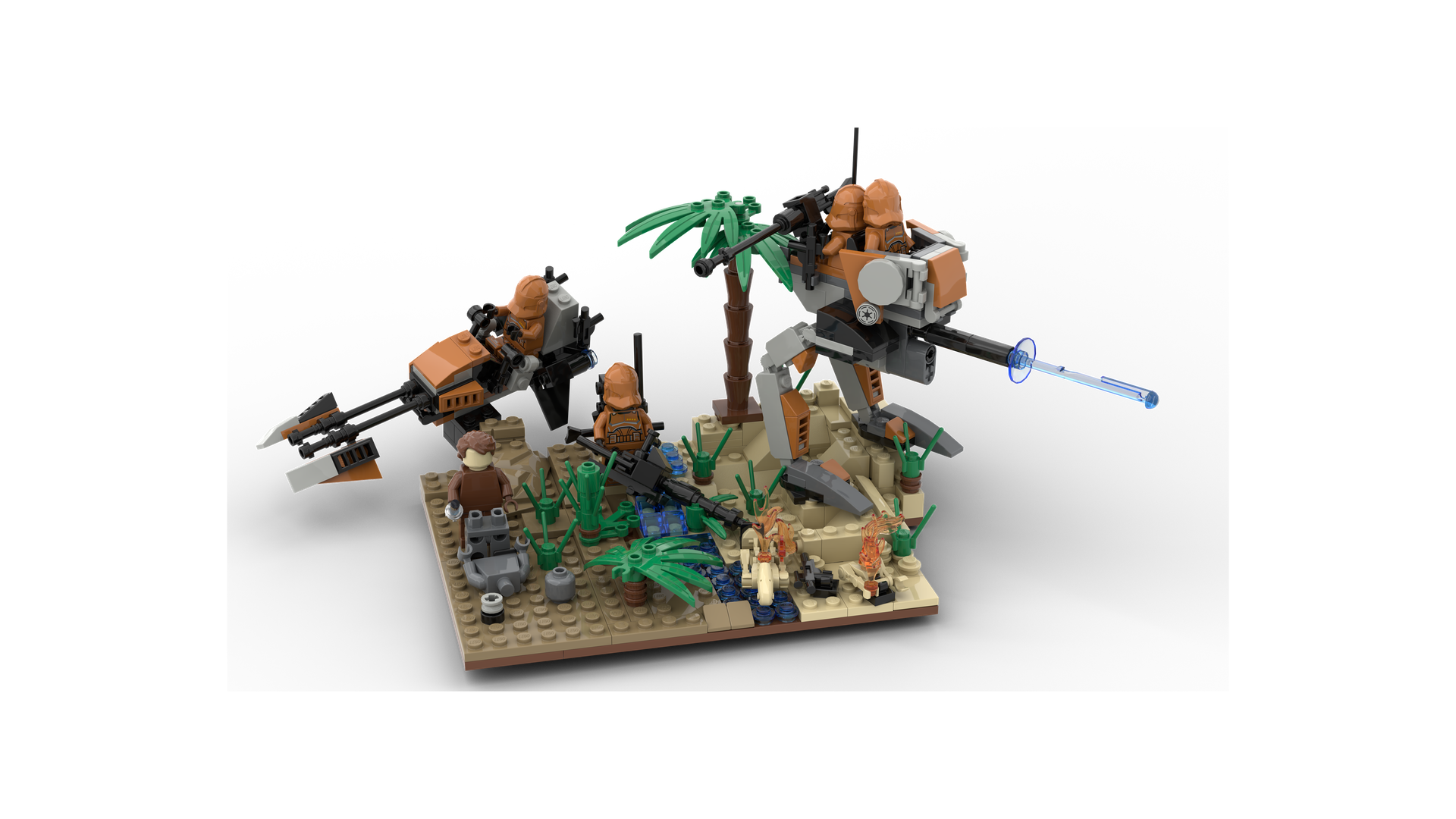 diorama from 75089-1 set ''Geonosis Troopers''