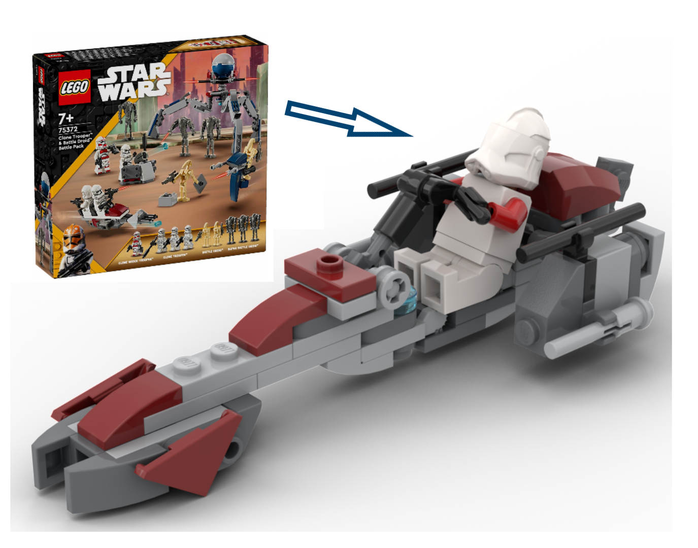 "BARC - Speeder Coruscant Guard" 75372 alternative build (MOC)