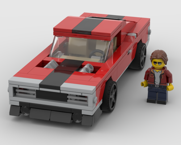 Modified 1970s Dodge Charger 500 SE (MOC-227999) - LEGO MOC | MOC Tracker