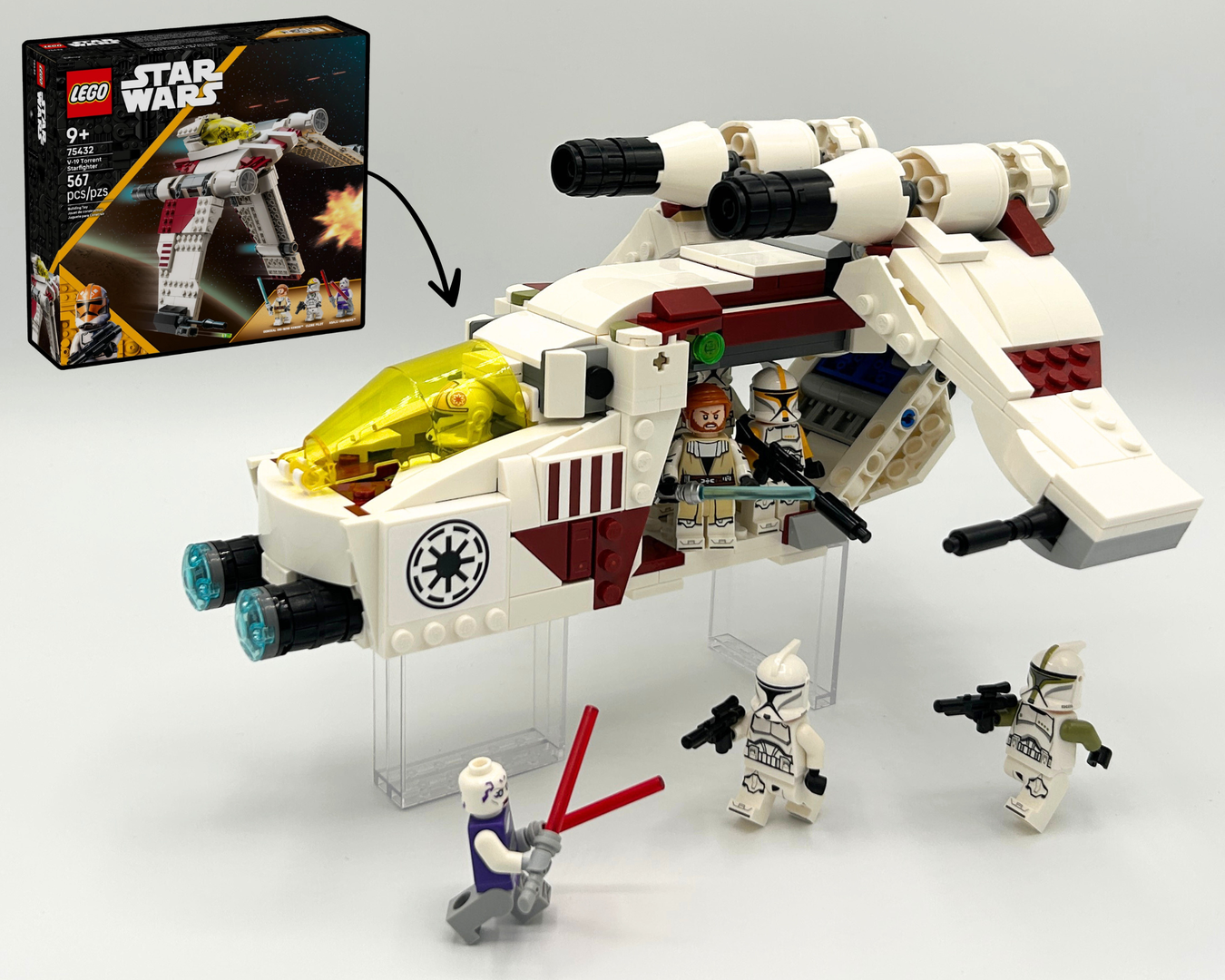 Republic Gunship - Heavy Combat Version (75432 Alternate Model) alternate build