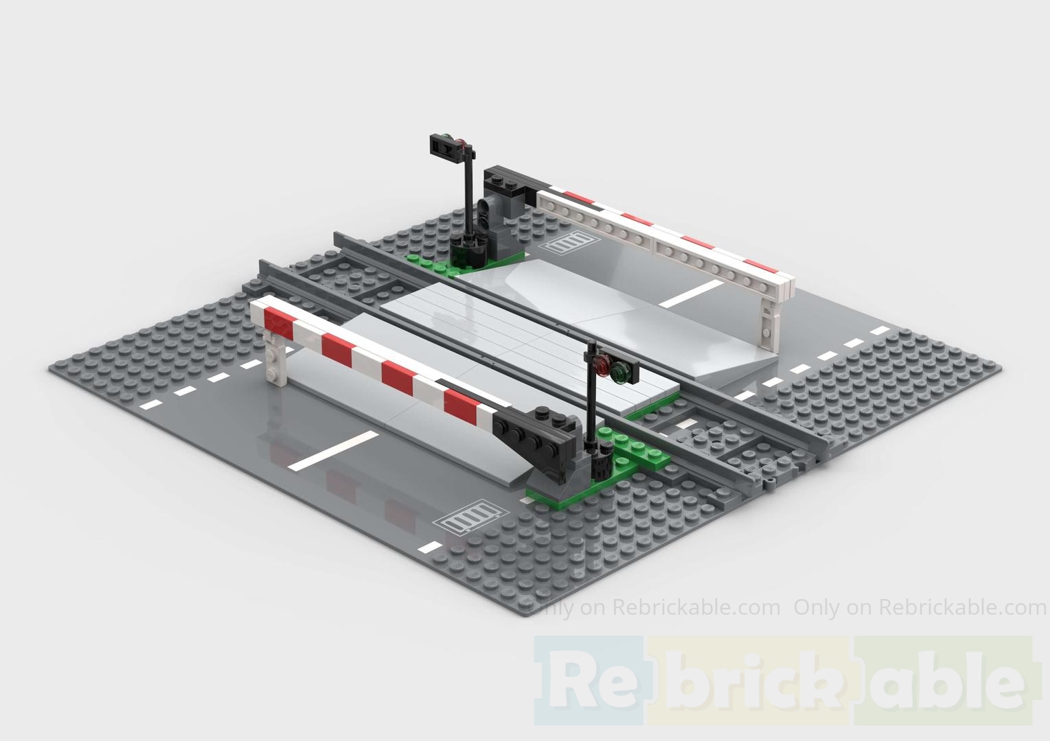 Railway crossing (one track)