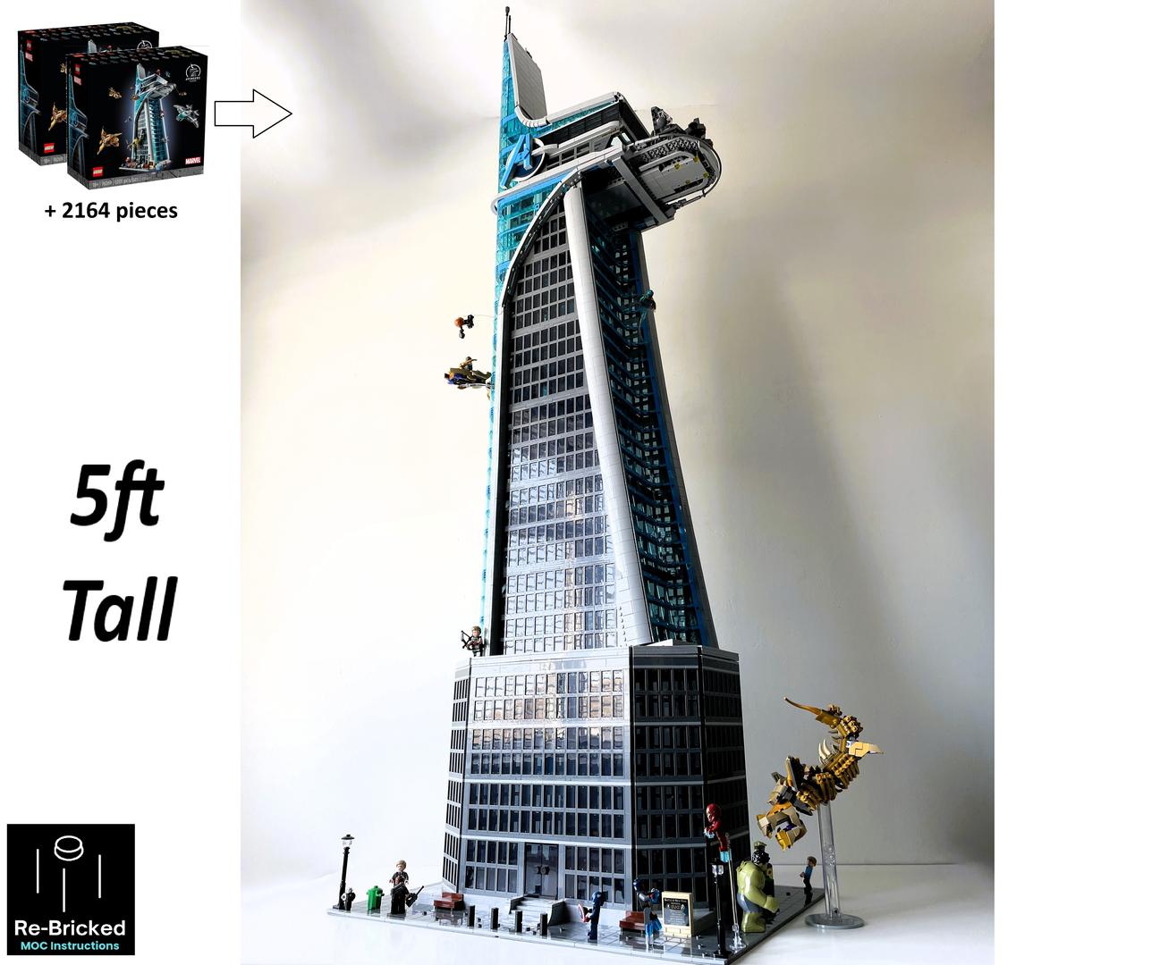 5ft Avengers Tower modified build of 2x76269