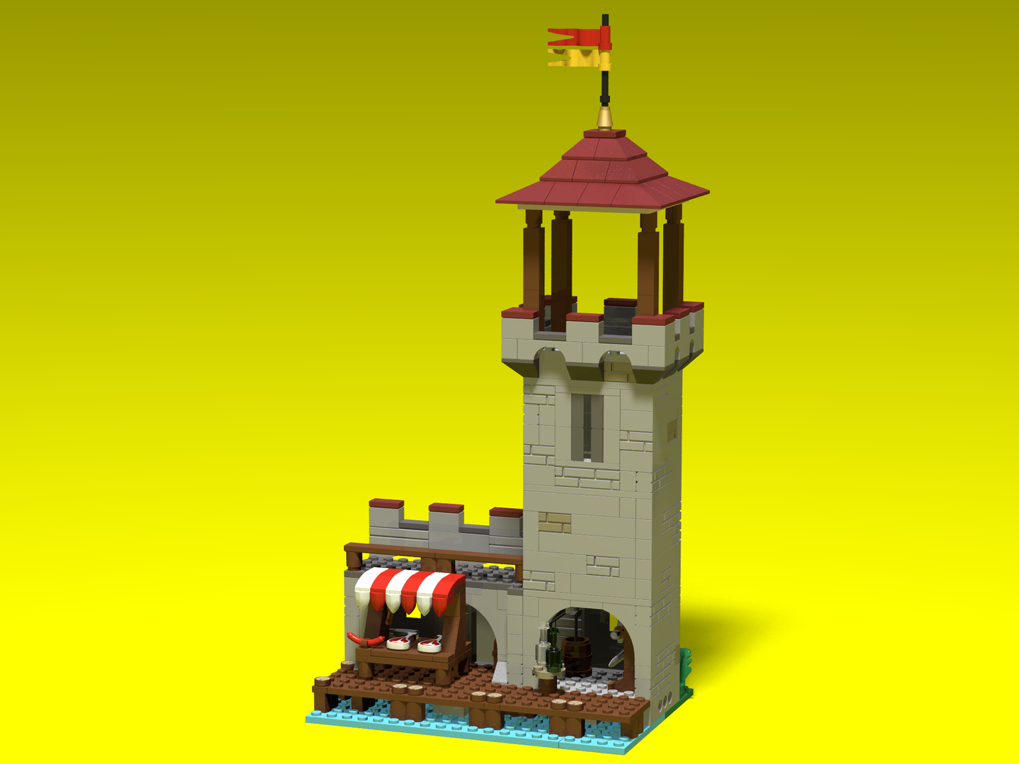 The Watchtower of the Medieval Seaside Market