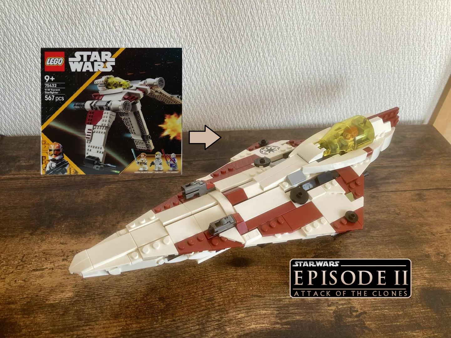 Obi-Wan Delta Starfighter Minifigure Scale alternate build