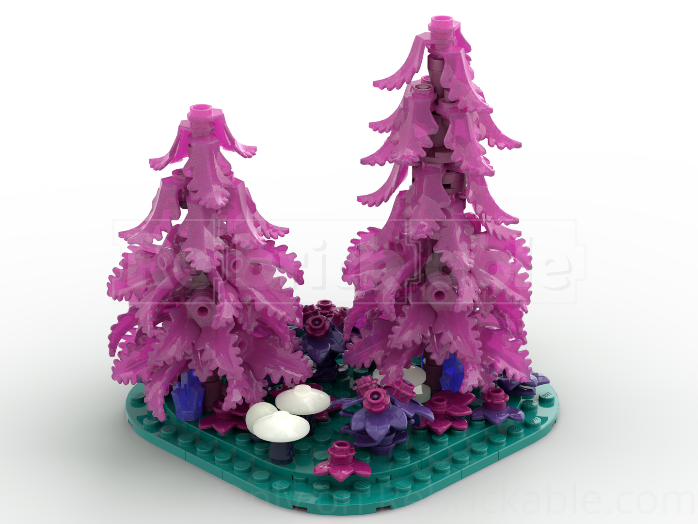 Elves Conifer Satin Dark Pink